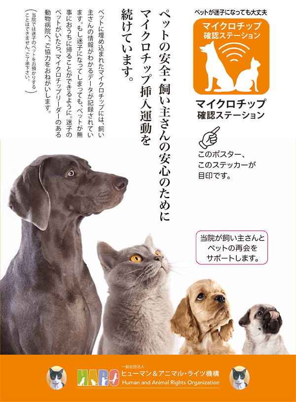 KIT⑧ ポスター「マイクロチップ確認ステーション」2枚